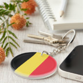 Patriottische Belgische vlag Sleutelhanger (Voorkant Rechts)