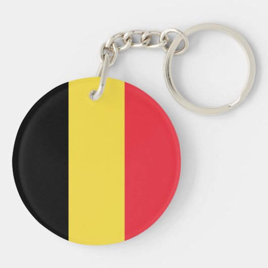 Patriottische Belgische vlag Sleutelhanger (Achterkant)