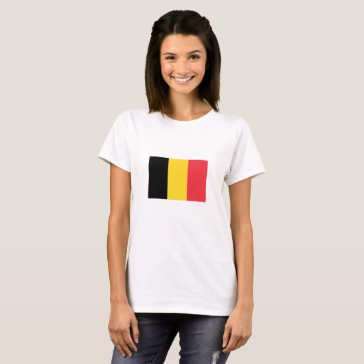 Patriottische Belgische vlag T-shirt (Voorkant volledig)