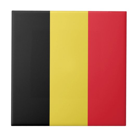 Patriottische Belgische vlag Tegeltje (Voorkant)