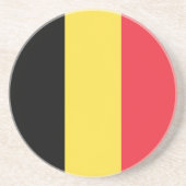 Patriottische Belgische vlag Zandsteen Onderzetter (Voorkant)