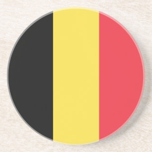 Patriottische Belgische vlag Zandsteen Onderzetter