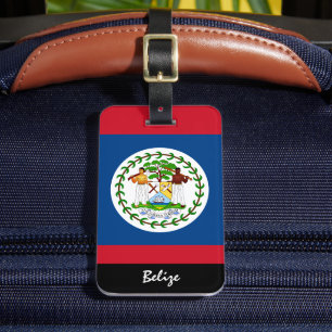 Patriottische Belize Bagagelabels, Belizean Flag Bagagelabel