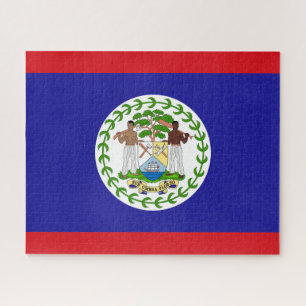 Patriottische Belizean Flag Jigzaag Puzzle Legpuzzel