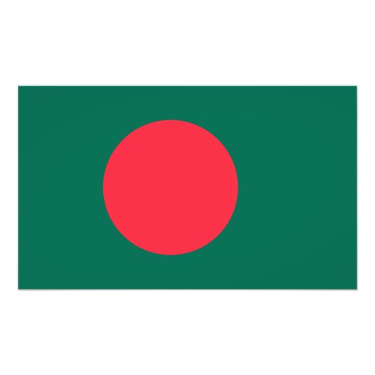 Patriottische Bengaalse vlag Foto Afdruk (Voorkant)