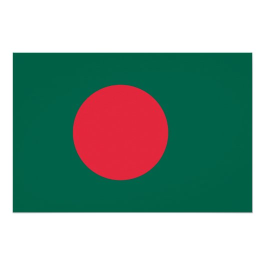Patriottische Bengaalse vlag Perfect Poster (Voorkant)