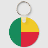 Patriottische Benin Flag Sleutelhanger (Voorkant)