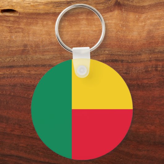 Patriottische Benin Flag Sleutelhanger (Voorkant)