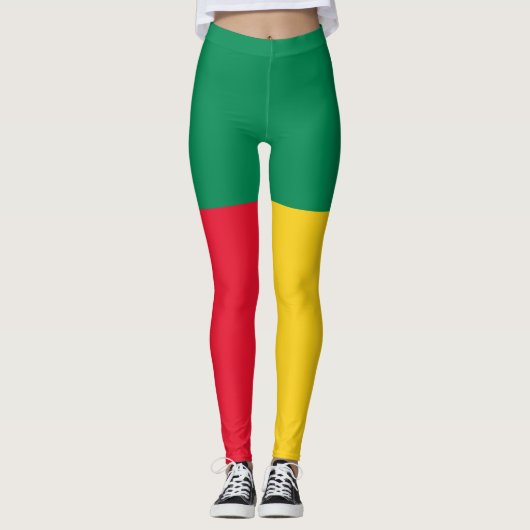 Patriottische Beninese Vlag Leggings (Voorkant)