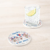 Patriottische Beren 4 juli Zandsteen Onderzetter (Zijkant)