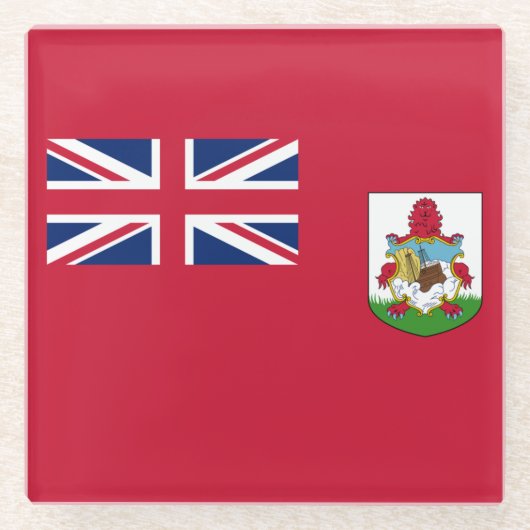 Patriottische Bermuda Vlag Glas Onderzetter (Voorkant)