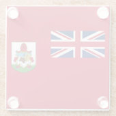 Patriottische Bermuda Vlag Glas Onderzetter (Achterkant)