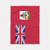 Patriottische Bermudavlag Fleece Deken (Voorkant)