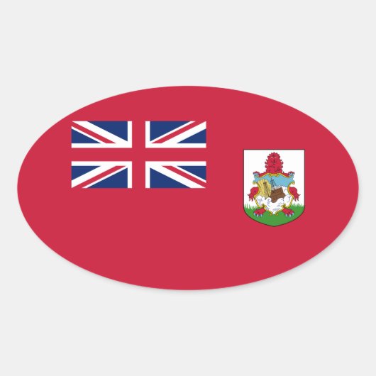 Patriottische Bermudavlag Rechthoekige Sticker (Voorkant)