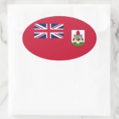Patriottische Bermudavlag Rechthoekige Sticker (Tas)