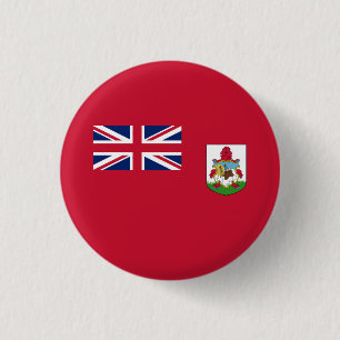 Patriottische Bermudavlag Ronde Button 3,2 Cm