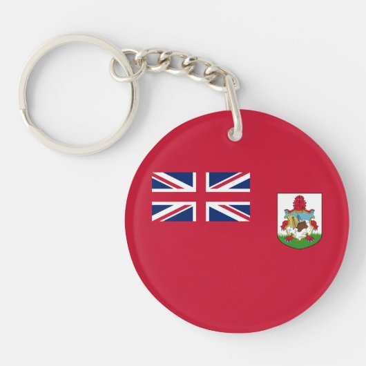 Patriottische Bermudavlag Sleutelhanger (Voorkant)