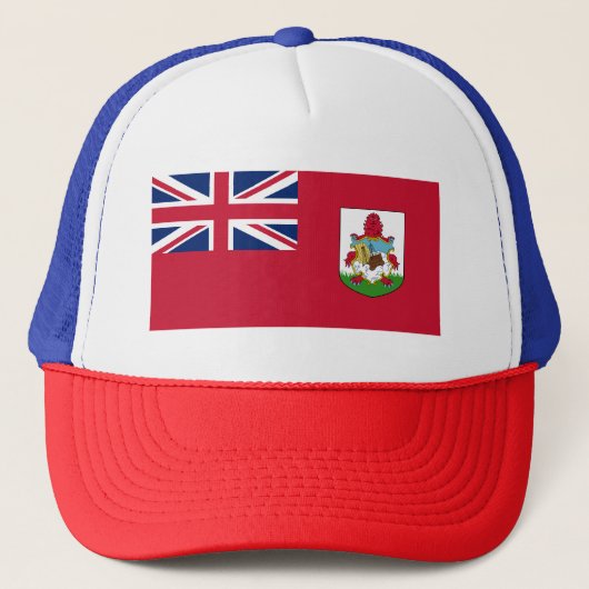 Patriottische Bermudavlag Trucker Pet (Voorkant)