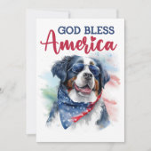 Patriottische Berner Sennenhond 4 juli Kaart (Voorkant)