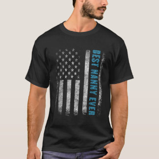 Patriottische beste nanny ooit met Amerikaanse vla T-shirt