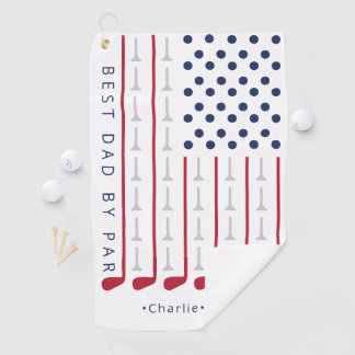 Patriottische Beste Papa Door Par Golf Amerikaanse Golfhanddoek