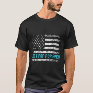 Patriottische beste Pop Pop ooit met Amerikaanse v T-shirt