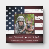 Patriottische BESTE VRIEND BESTE VADER Militair ho Fotoplaat (Voorkant)