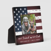 Patriottische BESTE VRIEND BESTE VADER Militair ho Fotoplaat (Voorkant)