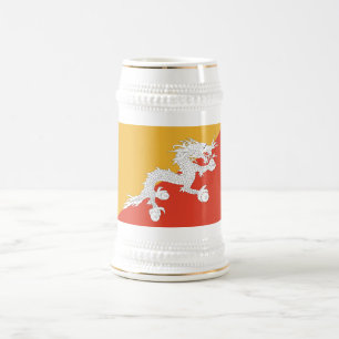 Patriottische Bhutaanse Vlag Bierpul