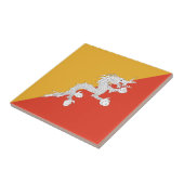 Patriottische Bhutan Flag Ceramic Tegel Tegeltje (Zijkant)
