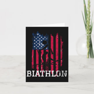 Patriottische Biathlon Atleet Verenigde Staten Vla Kaart