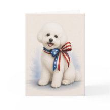 Patriottische Bichon Frise Wenskaart