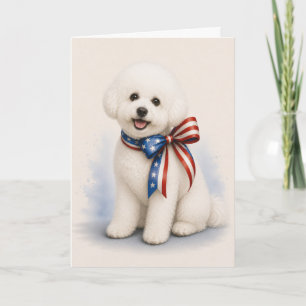 Patriottische Bichon Frise Wenskaart Kaart