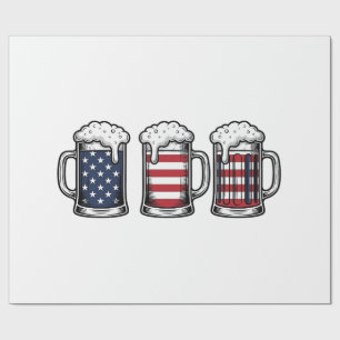Patriottische Bier Mokken Vintage Vector T-shirt O Cadeaupapier