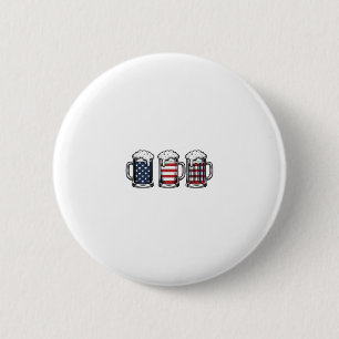 Patriottische Bier Mokken Vintage Vector T-shirt O Ronde Button 5,7 Cm