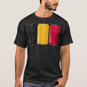 Patriottische Bierblikken België Vlag T-shirt