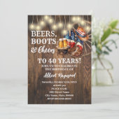 Patriottische bieren Laarzen & Proost Land Verjaar Kaart (Staand voorkant)