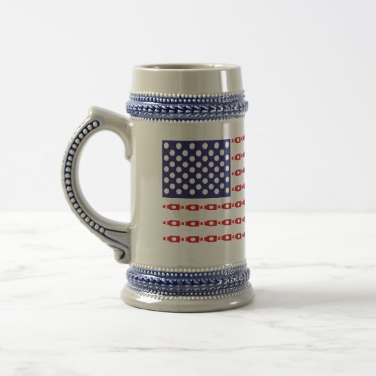 Patriottische bierflessen bierpul (Links)