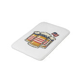 Patriottische Biermok Vintage Vector Design_1 Badmat (Gekanteld)
