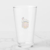 Patriottische Biermok Vintage Vector Design_1 Glas (Achterkant)