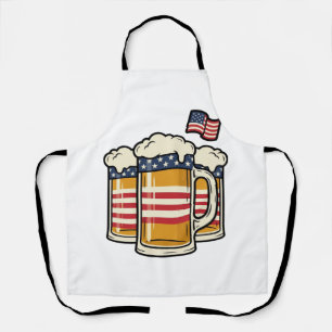 Patriottische Biermok Vintage Vector Design_1 Schort