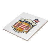Patriottische Biermok Vintage Vector Design_1 Tegeltje (Zijkant)