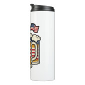 Patriottische Biermok Vintage Vector Design_1 Thermosbeker (Geroteerd rechts)