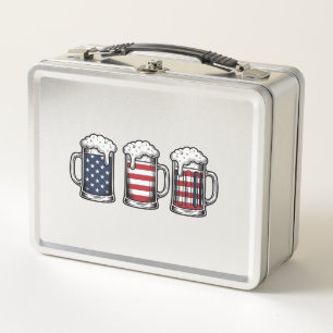 Patriottische Biermugs Vintage Vector T-shirt Ontw