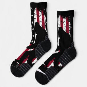 Patriottische Bigfoot Amerikaanse Vlag Crew Soks Sokken