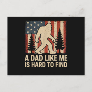 Patriottische Bigfoot Een Vader Als Mij Is Moeilij Briefkaart