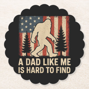 Patriottische Bigfoot Een Vader Als Mij Is Moeilij Kartonnen Onderzetters