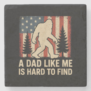 Patriottische Bigfoot Een Vader Als Mij Is Moeilij Stenen Onderzetter