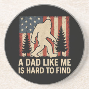 Patriottische Bigfoot Een Vader Als Mij Is Moeilij Zandsteen Onderzetter