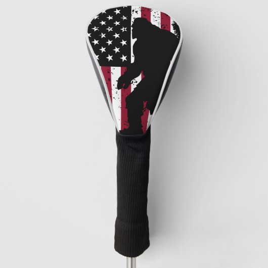 Patriottische Bigfoot Golfheadcover (Voorkant)